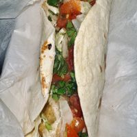 Shrimp tacos. This was gone in about 6 seconds  at Herban Vegans in Cincinnati