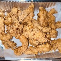Oyster mushroom wings!!! Not pictured was the Nashville hot dipping sauce. SO crunchy and tasty. I wish I could eat this every day   at Herban Vegans in Cincinnati