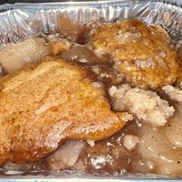…….this peach cobbler though. 1,000,000/10. I practically inhaled it  at Herban Vegans in Cincinnati