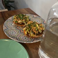 Merguez open sandwich  at DAR Restaurant & Cocktail Bar in Zurich