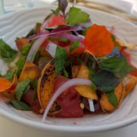 Tomato salad at DAR Restaurant & Cocktail Bar in Zurich