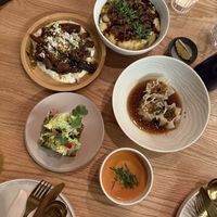 We ordered different meals from the menu to share  at DAR Restaurant & Cocktail Bar in Zurich