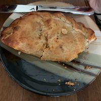 Beyond sausage meat pie  at Holly's Meat Pies in Bellingham