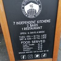 Look out for the board at Duke Street Food and Drink Market in Liverpool