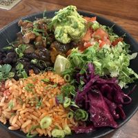 Burrito bowl with extra guacamole   at Duke Street Food and Drink Market in Liverpool