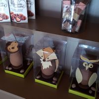 Figuras de chocolate ecológico. at Chocolates Artesanos Isabel in Alcorisa