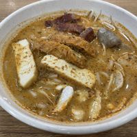 Laksa! Yummy 😋   at Vegetarian 素 - Peninsula Plaza in Central Singapore