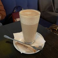 Coffee with soy milk at Tipografia in Brasov