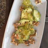 Avocado, grape, walnut anti pasta  at Mamacita Café in Sarchittu