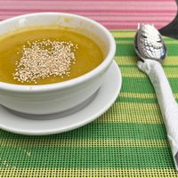 Vegetable Cream Soup at Momentos de Pan y Soya in Bogota