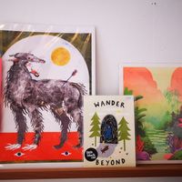 Arty bits for sale at The Gnome Cafe in Maldon