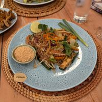 Vegan pad thai at Giggling Squid in Cambridge