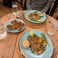 Vegan dishes at the Giggling Squid at Giggling Squid in Cambridge