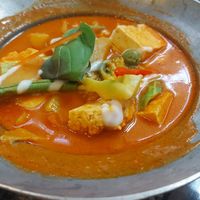 Red Thai curry at Giggling Squid in Cambridge