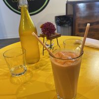 Batida de papaya con agua de la casa  at El Secreto De Bruny in Carolina