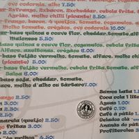 Menu. Has vegan nuggets #Veganuary at O Pátio Hamburgueria in Grandola