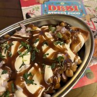 Samosa chaat  at Desi Street Food in Leicester