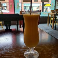 A Big Mango Lassi at Desi Street Food in Leicester