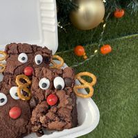 Reindeer brownies  at Greedy Vegan in Chelmsford