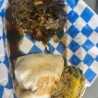 Jerk Burrito with collard greens   at Banu Vegan in Durham