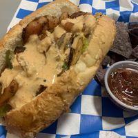 *shrimp po’ boy  at Banu Vegan in Durham