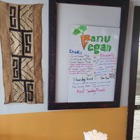 Menu at Banu Vegan in Durham