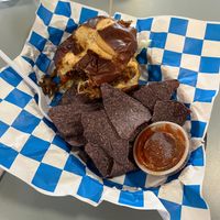 OG chicken sandwich at Banu Vegan in Durham