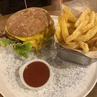 Veggie burger   at Los Telares in La Gomera