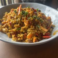 Wok de arroz y verdura   at Los Telares in La Gomera