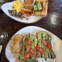 Avocado toast and veggie breakfast  at Copper Cogs in Long Eaton