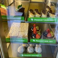 Chocolate cake with cherry, eclairs, kremówka, tart, cookies   at Cukiernia Starowicz in Krakow