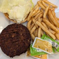 Veggie burger at Main Street in Ingonish