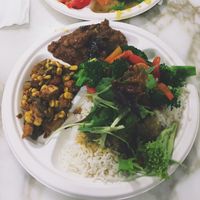 Friday night curry and salad at Govinda's Restaurant in Adelaide