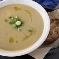 Potato leek soup at Active Culture in Novato