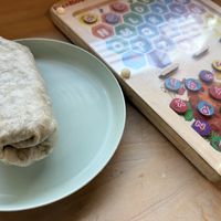 Kids burrito, made vegan   at Active Culture in Novato