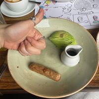 Granary bread, avocado, vegan sausage & maple syrup at Boston Tea Party in Birmingham