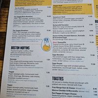 Menu June 2024 at Boston Tea Party in Birmingham