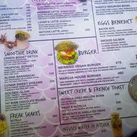 Menu at Cafe Maruja in Boracay