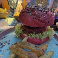 Vegan burger   at Cafe Maruja in Boracay