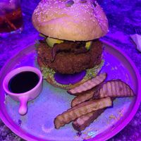 Vegan beetroot burger at Cafe Maruja in Boracay