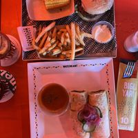 Pumpkin Roti and Beyond Burger  at Waterkant in Amsterdam