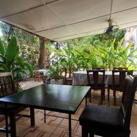 Outside seating area at Le Nomade in Ouagadougou