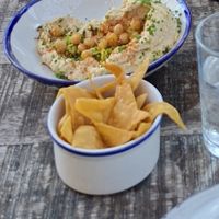 Houmous at La Zorra in Sitges