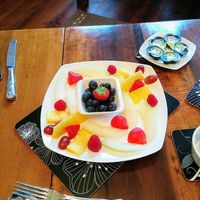 Fruit-platter at BayTree House in Hastings