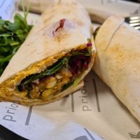 Falafel flatbread made vegan at Priory Coffee Co. in Mallow