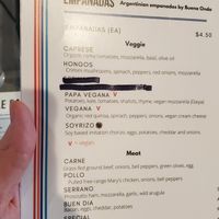 Draughtsmens menu (2 vegan empanadas) at Old Town Coffee in Santa Barbara