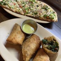 Egg rolls and verde supreme $3  at Mantra Kitchen in Houston