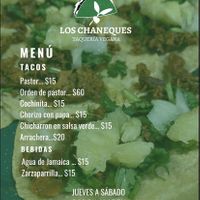 Menú  at Los Chaneques  in Coatepec