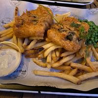 Tofu fish and chips  at The Rum & Crab Shack in St Ives