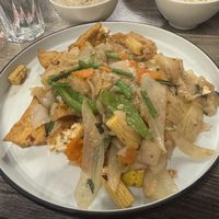 Drunken noodle with veggies and tofu and no egg    at Tom Yum Koong in Medford